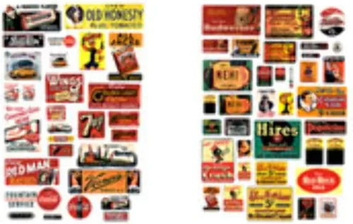 Carteles/Carteles - Carteles de salón y taberna/Señales II 1930S-50S (62 letreros)