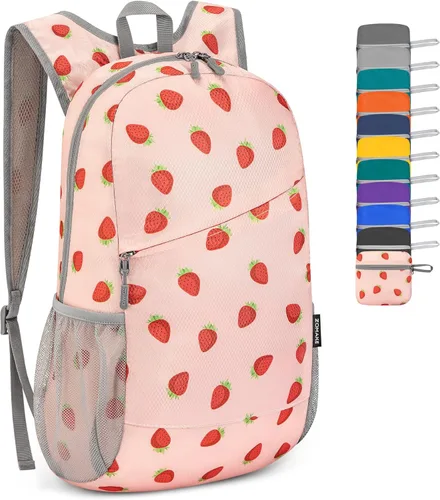 Miniatura 8 de ZOMAKE Mochila ligera y plegable, mochila pequeña para senderismo, resistente al agua, bolsa de día para viajes (azul oscuro)