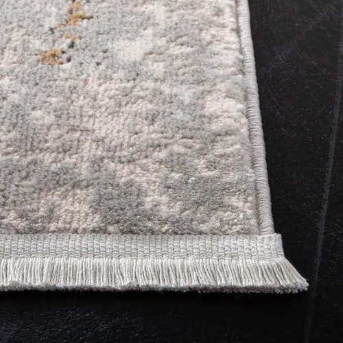 Miniatura 3 de SAFAVIEH Shivan Collection - Alfombra decorativa de 2 pies 2 pulgadas x 4 pies, gris y dorado, diseño abstracto moderno, no desprende pelusa