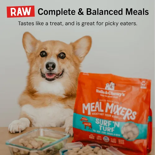 Miniatura 11 de Stella & Chewy's Mezcladores de Comida Cruda Liofilizada Surf & Turf - Aderezo y Mezclador de Comida para Perros - Hecho con 95% Carne de Res