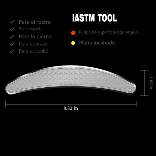 Miniatura 3 de BYYDDIY 3 en 1 304 Juego de herramientas de raspador muscular de acero inoxidable, herramientas de masaje de raspado para terapia física
