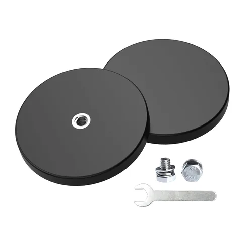 Miniatura 14 de Magnetpro 2 Piezas Imanes de Montaje Fuertes con Revestimiento de Goma Antiarañazos, Más de 120 LB de Potencia Adhesiva, Base de Ensamblaje