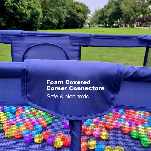 Miniatura 6 de Gaorui Pozo grande de pelotas para bebés para niños – Corralito portátil para interiores y exteriores, para niños pequeños, juegos de seguridad