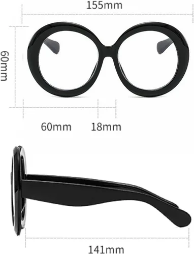 Miniatura 6 de willochra Lentes de lectura redondos de gran tamaño estilo Oprah con bisagra de resorte para computadora con bloqueo de luz azul para mujeres