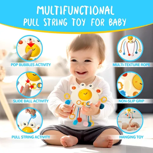 Miniatura 2 de Juguetes Montessori para bebés de 0-3-6-12 meses, juguetes 6 en 1 para bebés de 4, 5, 6, 7, 8, 9 meses, juguetes apilables de bloques para bebés