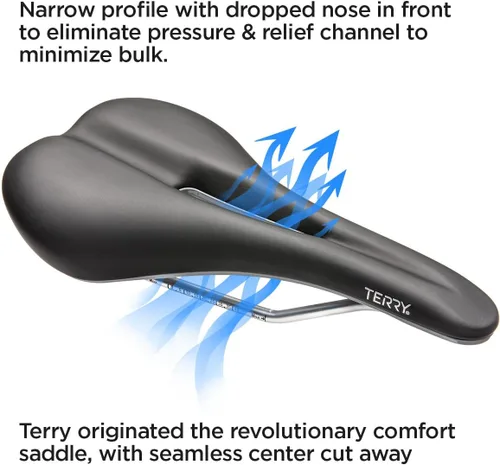 Miniatura 6 de Terry Raven - Sillín de bicicleta para hombre y mujer, flexible y cómodo, funda sintética Dura-Tek