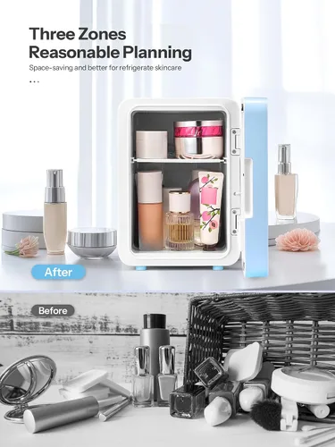 Miniatura 3 de Reemix Mini refrigerador 4L, 6 latas portátil AC+DC Power Cooler, Aqua