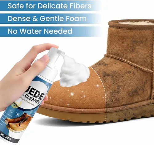 Miniatura 3 de Suede Shoe Cleaner, Color-Safe Foam Cleaner for Suede & Leather Shoes - Removes Dirt, Stains & Water Spots