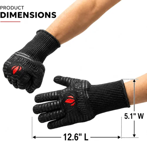 Miniatura 2 de Guantes de parrilla y barbacoa GRILL HEAT AID para asar y cocinar, Algodón