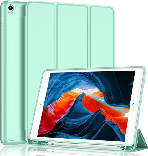 Miniatura 36 de iMieet - Funda para iPad de 9ª generación 2021/iPad de 8ª generación 2020 de 10.2 pulgadas con soporte para lápices, funda para iPad de 7ª