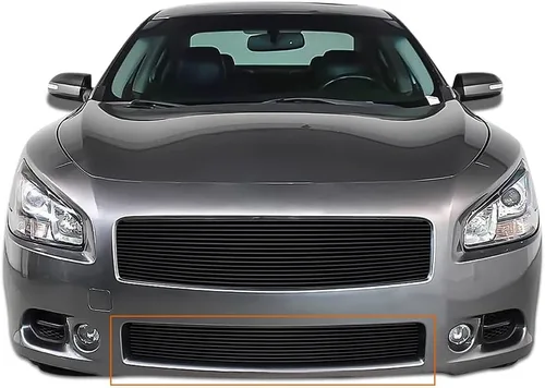Miniatura 9 de PIT66 Parachoques delantero inferior Billet Grill Combo Inserto compatible con Nissan Maxima 2009-2014 Negro N87774H