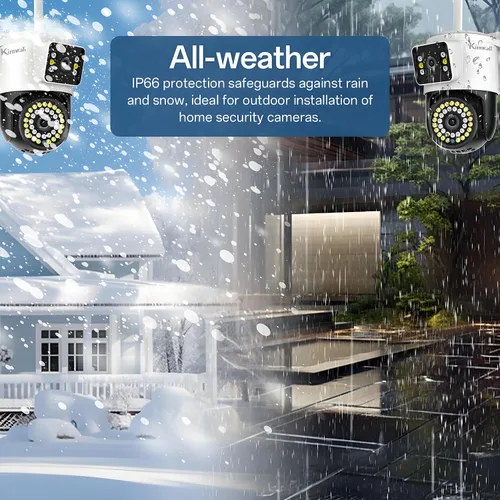 Miniatura 6 de Cámara de seguridad WiFi para exterior de doble lente, vigilancia Pan/Tilt de 4MP, seguimiento y detección humana, visión nocturna a color, vista
