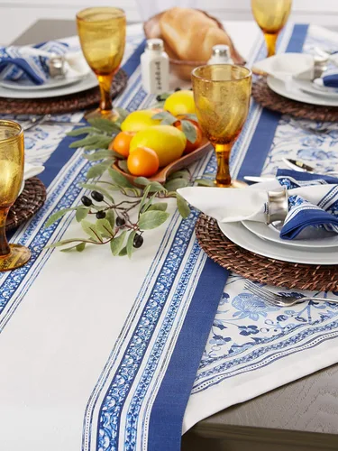Miniatura 5 de DII Table Top Décor Collection - Camino de mesa de primavera y verano, 14x72 pulgadas, estampado de rayas de Oporto Oporto Stripe