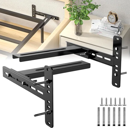 Paquete de 2 soportes de cabecero para camas de metal ajustables para cabecero y estribo, kit de extensión para camas de tamaño individual, queen,