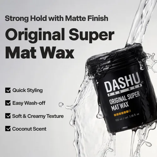 Miniatura 2 de DASHU Cera para el cabello para hombres 3.38 fl oz – cera mate coreana fuerte de sujeción fuerte, cera original de primera calidad, sin brillo