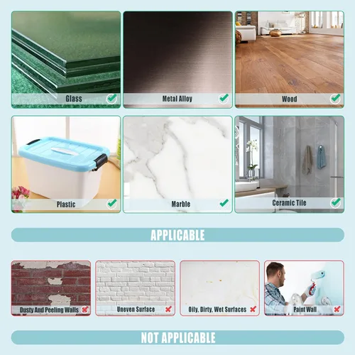Miniatura 6 de 16 juegos de tiras de 2 x 4 pulgadas con adhesivo, cinta de gancho y bucle resistente, respaldo resistente, para colgar en la pared, sin