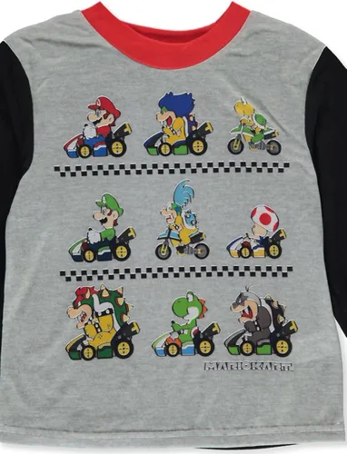 Miniatura 2 de Super Mario Conjunto de pijama de 2 piezas para niños grandes de Kart