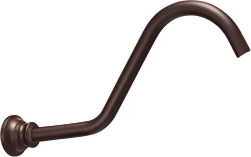 Miniatura 4 de Moen tubo de níquel cepillado 14 pulgadas Brazo de regadera, S113WR Hierro forjado