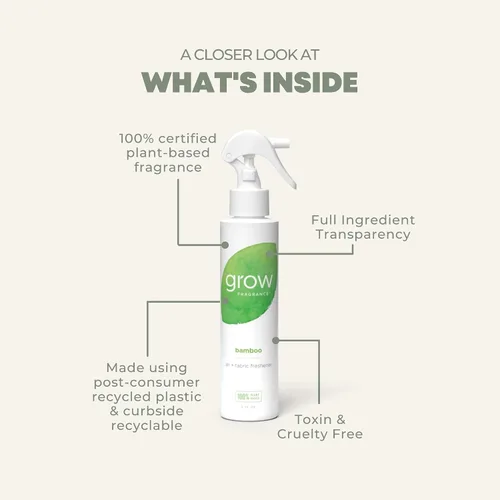 Miniatura 7 de Grow Fragrance Spray ambientador perfumado para tela y habitación, certificado no tóxico, aceites esenciales 100% a base de plantas, 5 onzas