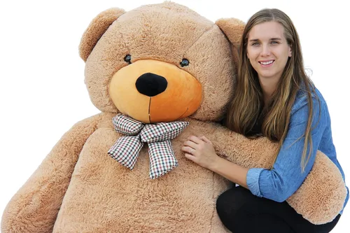 Miniatura 3 de Joyfay oso de peluche gigante de 78 pulgadas (6.5 pies) súper grande, oso de peluche de peluche suave, regalo grande de San Valentín (marrón)