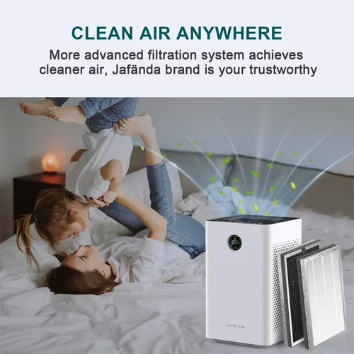 Miniatura 5 de Jafanda Purificador de aire 2 filtros de repuesto, True HEPA 13 10.58 oz de carbón activado, hecho para JF260, purificadores de aire, filtro de aire