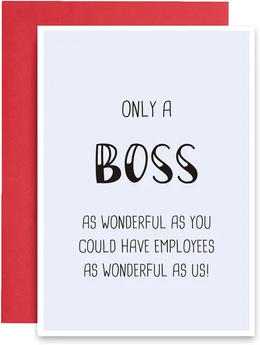 Maravillosa tarjeta de cumpleaños de jefe, divertida tarjeta del día del jefe para líder, tarjeta de felicitación de agradecimiento