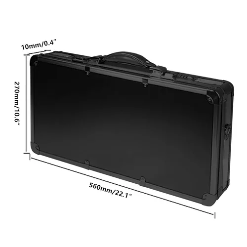 Miniatura 7 de TFCFL Estuche de peluquero profesional, kit de herramientas de peluquería negra, caja de herramientas portátil para estilista de viajes con Negro MM