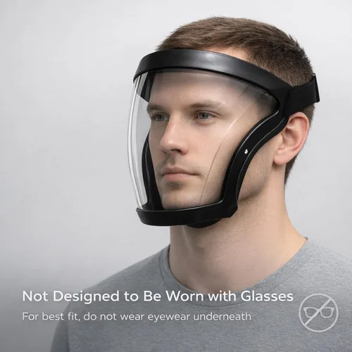 Miniatura 7 de Máscara de protección facial antivaho de alta definición para adultos (color blanco)