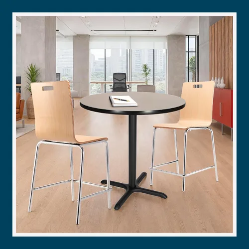 Miniatura 8 de OEF Furnishings OEFCT13636XCGY - Mesa de restaurante y sala de descanso de grado comercial prémium