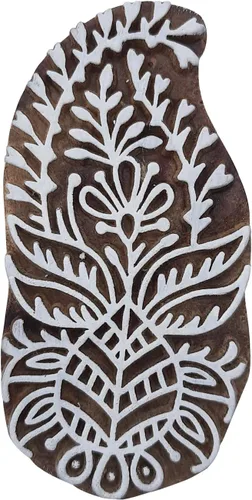 Miniatura 32 de Royal Kraft Sellos de madera DIY tela, textil, arcilla, cerámica, papel, bloques de impresión de henna THAtag012