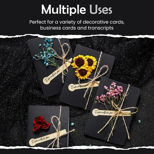 Miniatura 5 de SANZIX 30 hojas de papel de cartulina negra de 8.5 x 11 pulgadas, 80 libras/216 GSM, papel de impresora pesado para tarjetas de bricolaje, álbumes