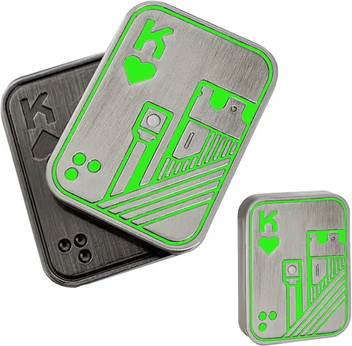 Miniatura 10 de Deslizador de Dedos, Carta de Póker de Metal, Clicker de Dedos, Juguetes de Dedos para Adultos, Alivian el Estrés, la Ansiedad, el TDAH, Regalo