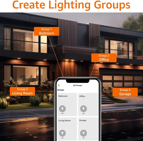 Miniatura 7 de Bombilla LED inteligente BR30, Amazon Basics, blanco suave regulable (2700K), 9W (equivalente a 60W), 800 lm, funciona solo con Alexa, Wi-Fi de 2,4