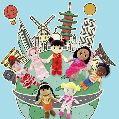 Miniatura 3 de June Garden Juego de Muñecas Suaves Multiculturales de 3 Piezas – Muñecas de Diversidad Cultural de Felpa para Niños Pequeños y Niños – Incluye