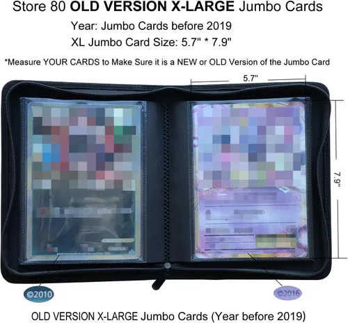 Miniatura 2 de Carpeta de Tarjetas Jumbo Tamaño XL, Se Adapta a 80 Tarjetas Jumbo XL - Incluye 80 Fundas Protectoras Tamaño XL, Carpeta de Tarjetas Jumbo Sin