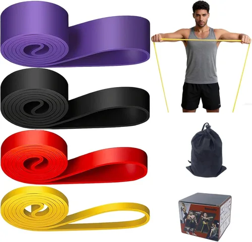 Juego de bandas de resistencia de goma, bandas elásticas de entrenamiento para hombres y mujeres, kit de bandas de fitness resistentes para gimnasio