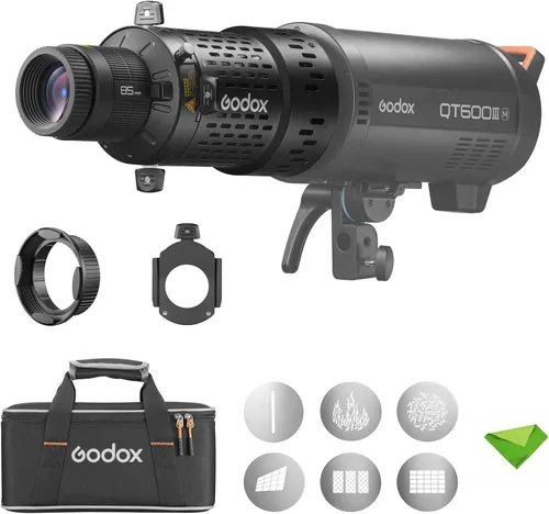 Godox BFP Accesorio de proyección de flash para flash de montaje Bowens, giratorio 360°, montaje de lente EF, accesorio de flash para Godox AD600