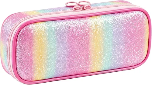 Miniatura 10 de Estuche grande para lápices, gran capacidad, estuche organizador de lápices de arco iris, bonita caja de lápices, bolsa para bolígrafos
