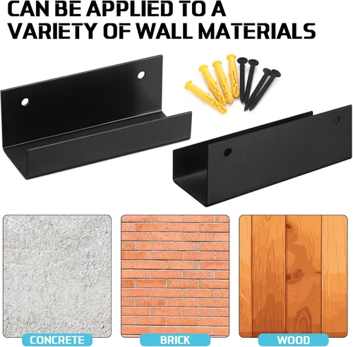 Miniatura 4 de Blulu Colgador de acero para carretilla de pared, 2 unidades, gancho de almacenamiento de acero para carretilla, organizador de almacenamiento