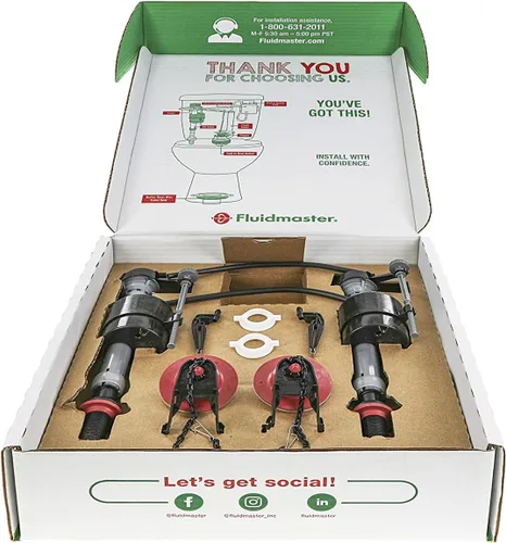 Miniatura 8 de Fluidmaster K-400A-5004 Válvula universal de llenado de inodoro y kit de reparación de aleta de inodoro de 2 pulgadas