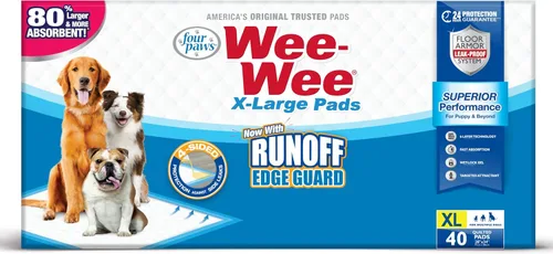 Miniatura 9 de Four Paws - Alfombrillas Wee-Wee de rendimiento superior sin fragancia para perros y cachorros, extra grandes, acolchadas a prueba de fugas