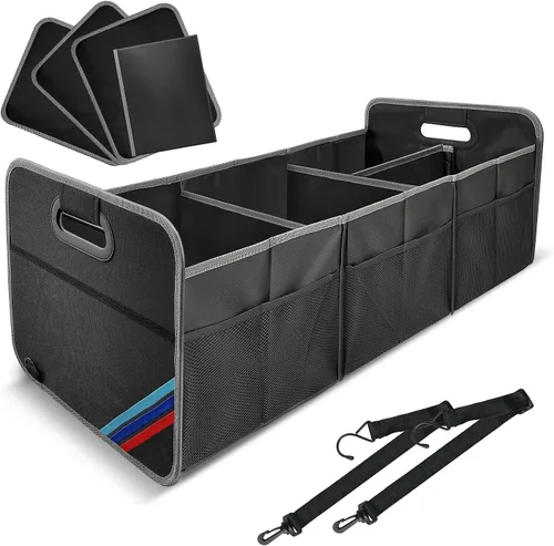 Miniatura 7 de Organizador de maletero de coche, impermeable, plegable, portátil, multiusos, caja de almacenamiento, organizador de bolsa de comestibles