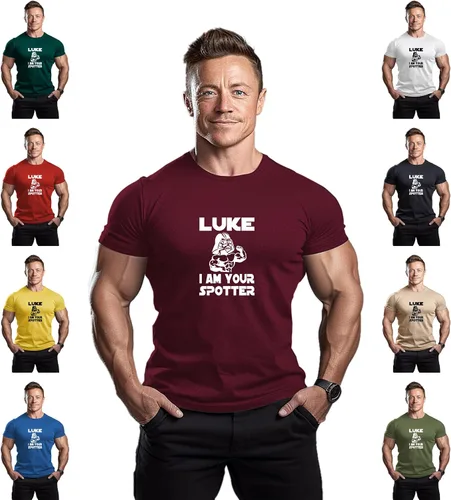 Miniatura 3 de Luke I AM Your Spotter - Camiseta de culturismo para hombre, camiseta de entrenamiento de gimnasio, camiseta hipster