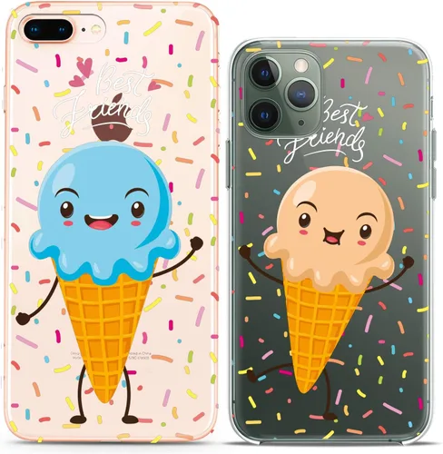 Miniatura 18 de Fundas a juego para parejas compatibles con iPhone 16 15 14 13 12 11 Pro Max Mini Xs X 6s 8 Plus 7+ Xr 10 SE 5 Bad Good Relationship Best Friend