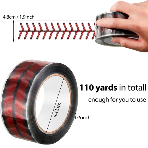 Miniatura 2 de Cinta adhesiva de béisbol de 110 yardas para envolver Navidad, sellado y más (1 rollo)