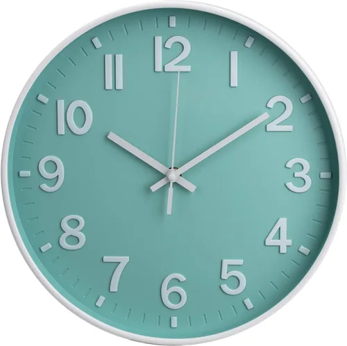 Miniatura 10 de Reloj de pared bakbrand de 12 pulgadas, negro, moderno, simple, de cuarzo, decorativo, silencioso, sin tictac, funciona con pilas, reloj redondo