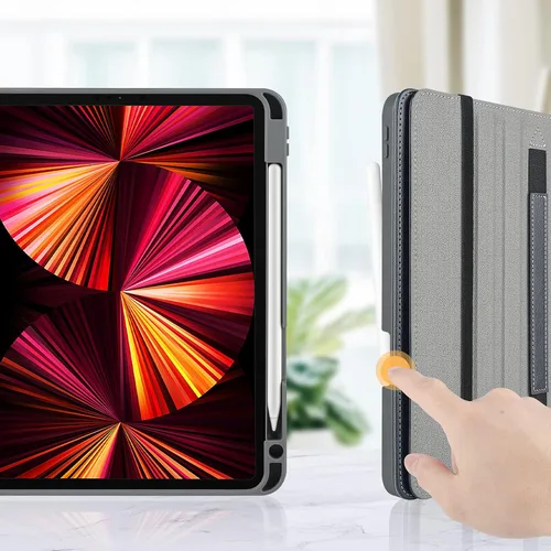 Miniatura 5 de HFcoupe Stitch - Funda para iPad Air 13 2026 M4 / 2025 M3 / 2024 M2, iPad Pro 12.9 6ª 5ª 4ª 3ª generación, soporte para lápices, soporte Azul marino