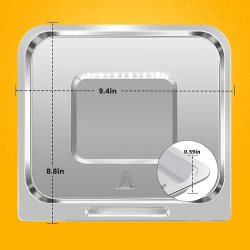 Miniatura 2 de Bandeja de cocina para freidora de aire CHEFMAN XL 10L multifuncional freidora de aire digital, 9.4 x 8.8 pulgadas, piezas de repuesto para freidora