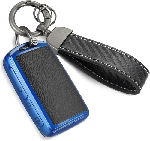 Miniatura 28 de para Cadillac - Funda para llavero con cuerda trenzada metálica, funda suave mejorada para 2020 en adelante CT4 CT5 CT6 XTS XT4 XT5 ATS, etc.