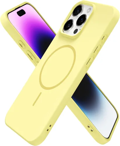 Miniatura 211 de oakxco Funda de silicona Mag Safe para iPhone 17 Pro Max, funda magnética delgada y fina compatible con carga inalámbrica MagSafe, bonita funda Negro